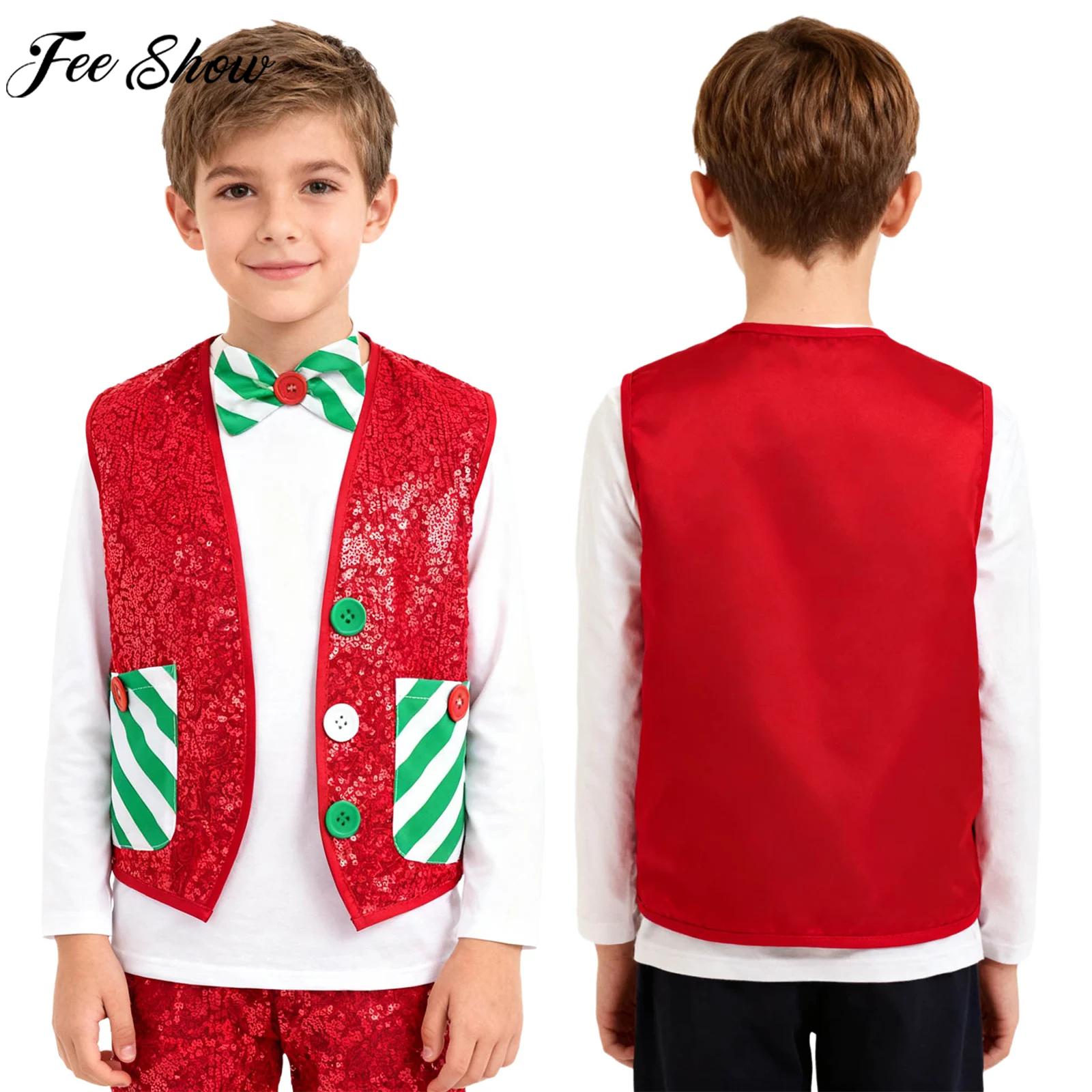 Elf Costume Christmas - 男の子 女の子 クリスマスパーティー サンタ エルフ コスプレ