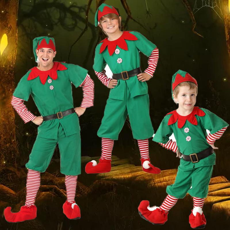 新しい子供のハロウィンクリスマスエルフパフォーマンス衣装コス - Elf Costume Christmas のレビューと価格