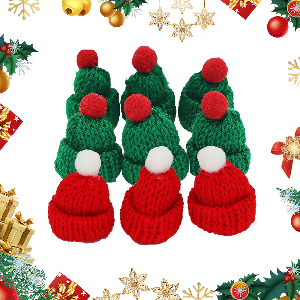 ぬいぐるみ糸の指が付いたミニニット帽,手作りのクリスマスデコ - Santa Hat Plush のレビューと価格
