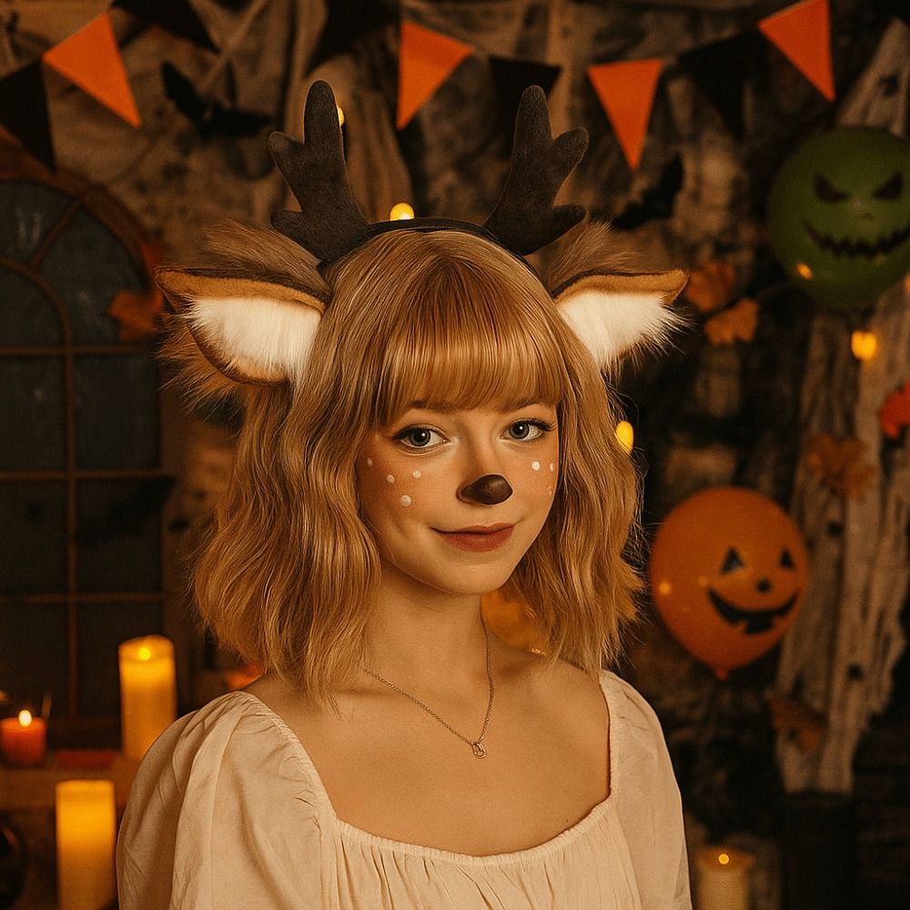 ユニセックス鹿耳トナカイの角ヘッドバンドかわいいパーティーか - Reindeer Antlers Headband のレビューと価格
