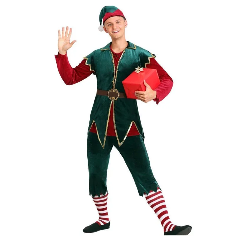 クリスマスサンタクロースコスチュームカップルスーツ新しいクリ - Elf Costume Christmas のレビューと価格