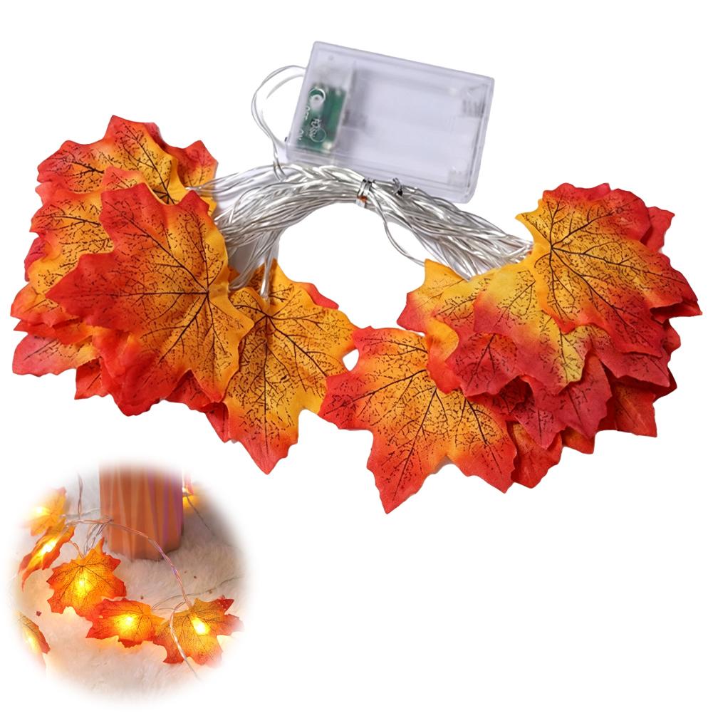 メープルリーフガーランドストリングライト LED電池式 IP - Led Fairy String Lights のレビューと価格