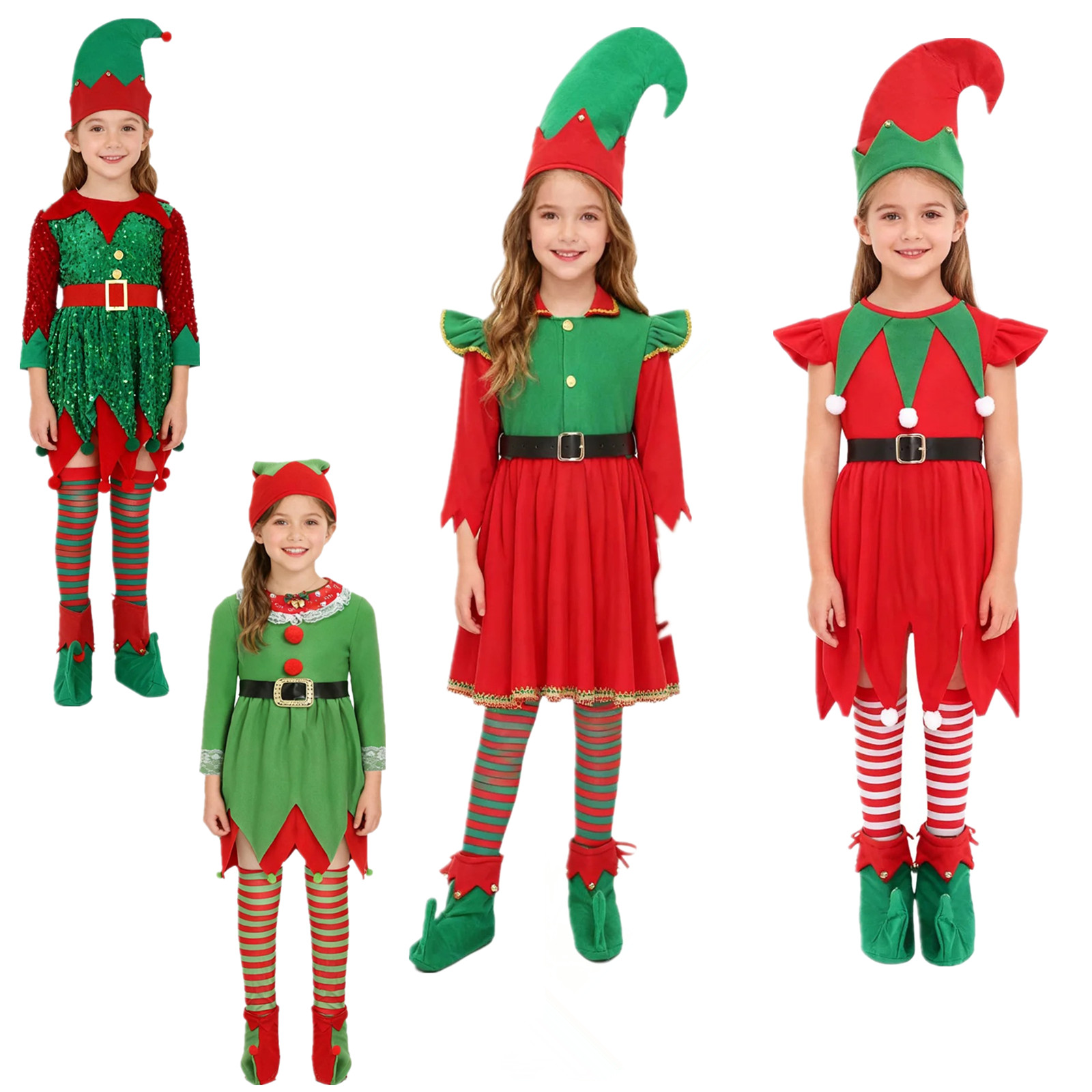 エルフガール クリスマスコスチューム サンタクロース ヘルパ - Elf Costume Christmas のレビューと価格