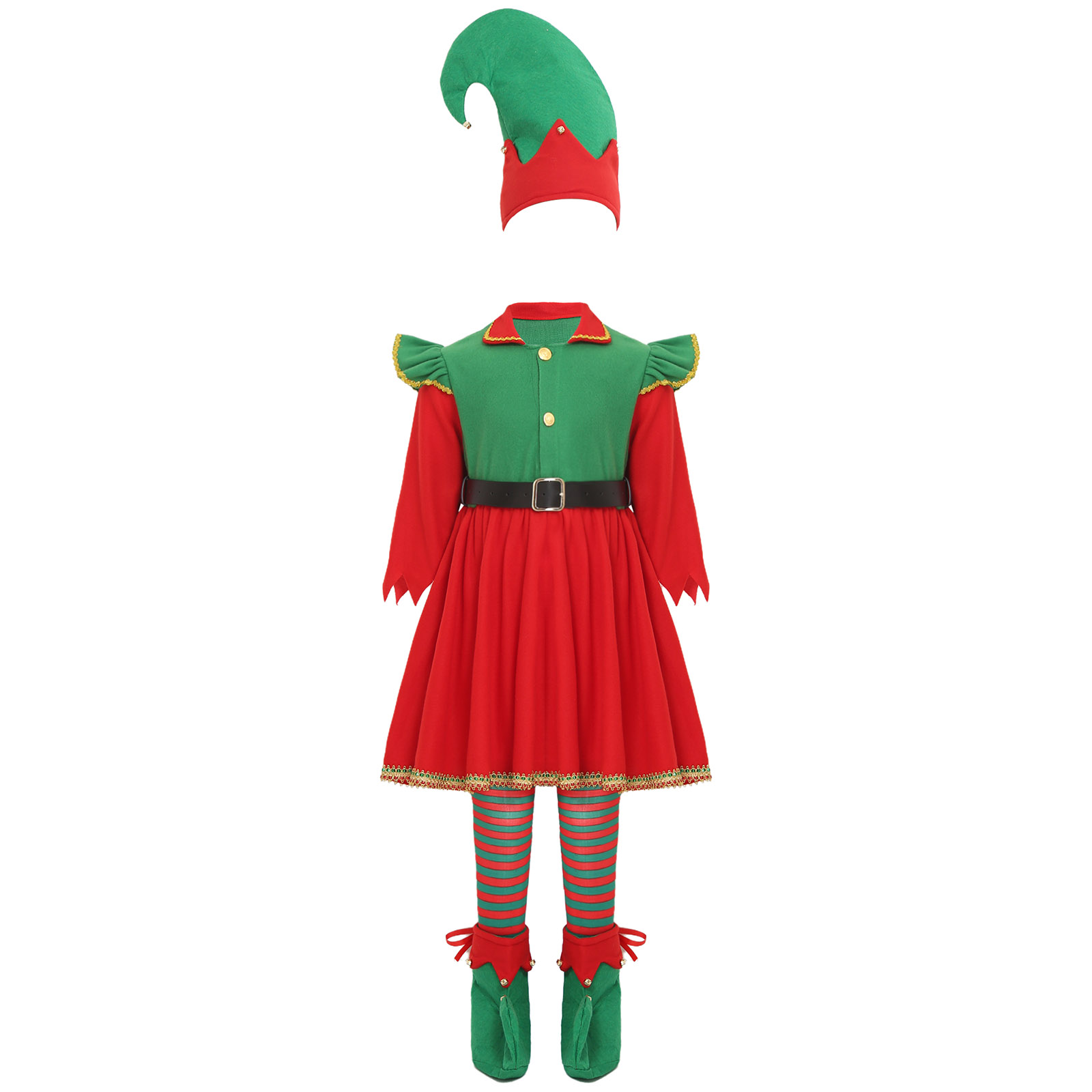 エルフガール クリスマスコスチューム サンタクロース ヘルパ - Elf Costume Christmas のレビューと価格