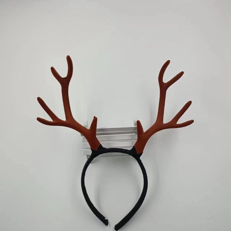 10ペア 17cm フロッキング加工のトナカイの角ヘッドバン - Reindeer Antlers Headband のレビューと価格