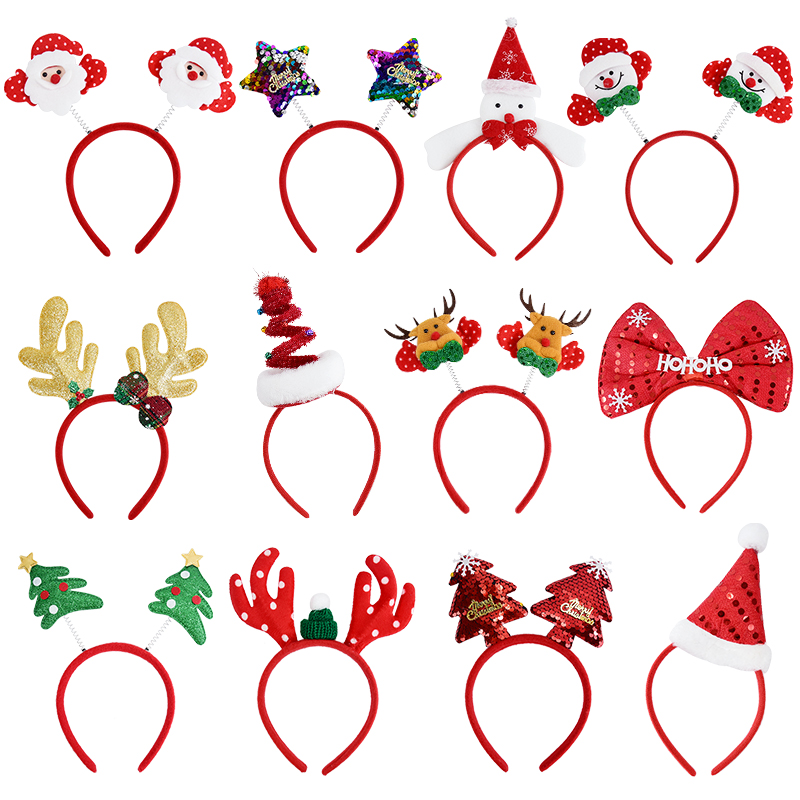クリスマスヘッドバンド 子供 大人 サンタクロース エルク  - Reindeer Antlers Headband のレビューと価格