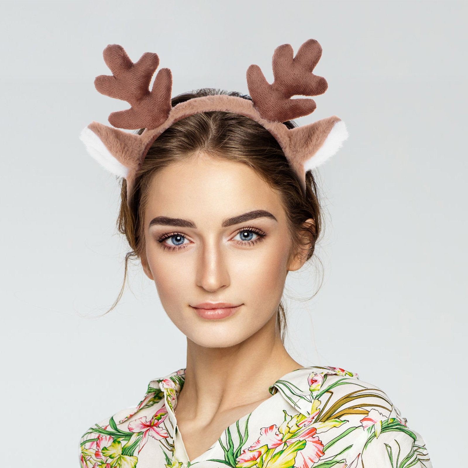 クリスマスヘッドバンド トナカイの角デザイン 快適なユニバー - Reindeer Antlers Headband のレビューと価格