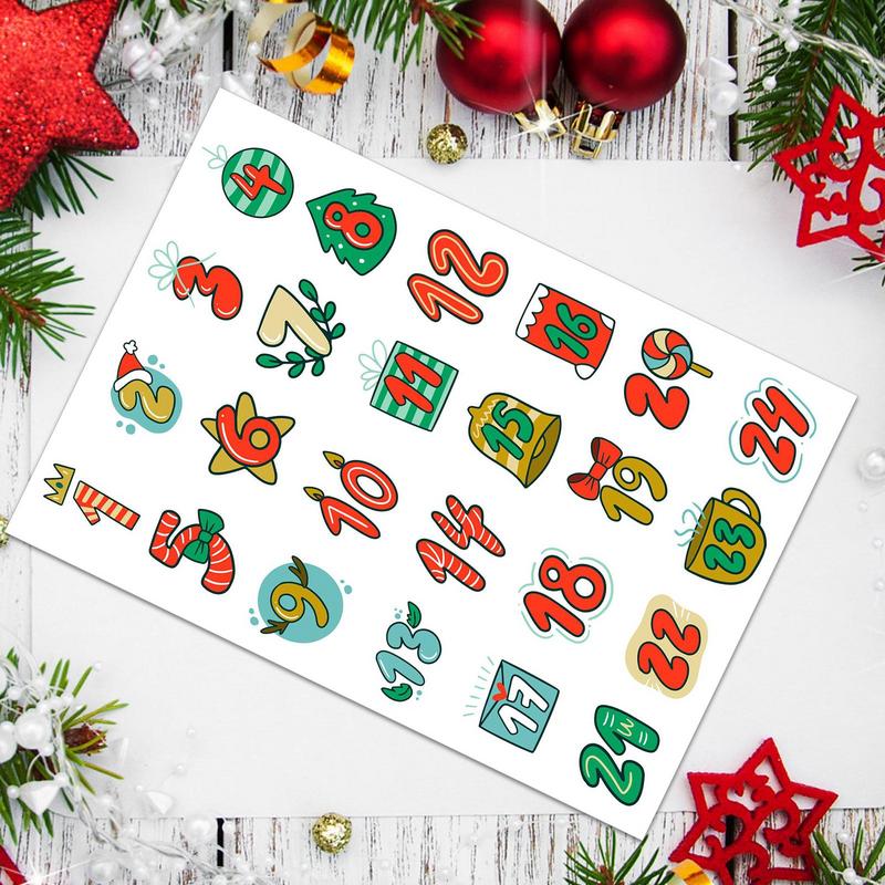手作りのクリスマスステッカー,カレンダー,数字,クッキー,キ - Advent Calendar Gift のレビューと価格